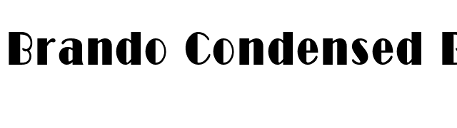 Brando Condensed Bold font preview