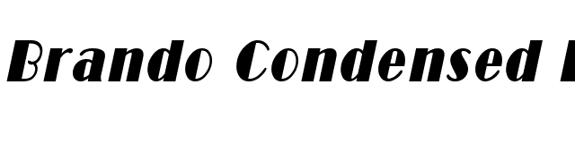 Brando Condensed BoldItalic font preview