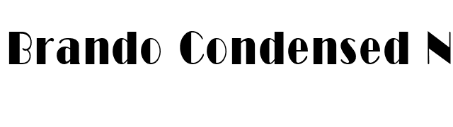 Brando Condensed Normal font preview