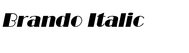 Brando Italic font preview