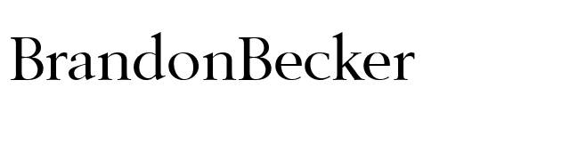 BrandonBecker font preview