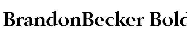 BrandonBecker Bold font preview