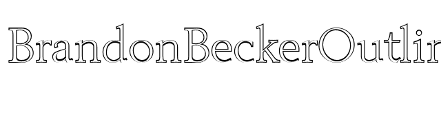 BrandonBeckerOutline-ExLight font preview