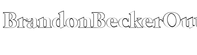 BrandonBeckerOutline-ExtraBold font preview