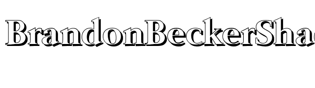 BrandonBeckerShadow-Bold font preview