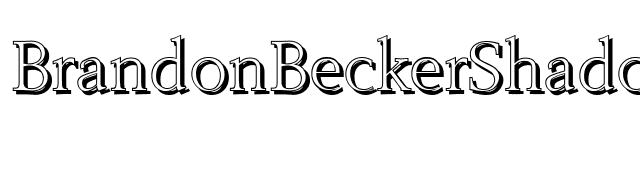 BrandonBeckerShadow-Xlight-Regular font preview