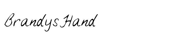 BrandysHand font preview