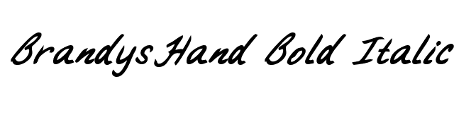 BrandysHand Bold Italic font preview