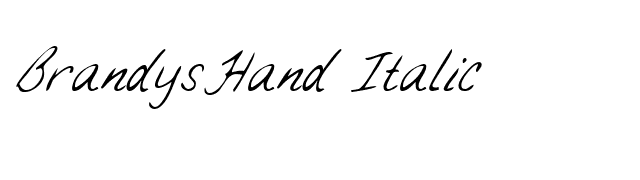 BrandysHand Italic font preview