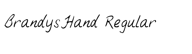 BrandysHand Regular font preview