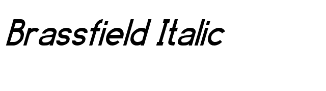 Brassfield Italic font preview