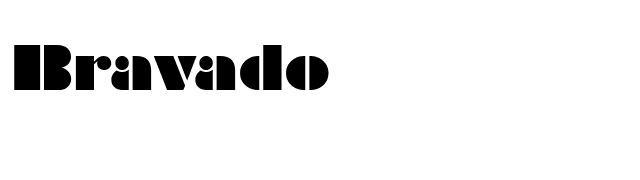 Bravado font preview