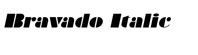 Bravado Italic font preview