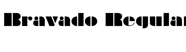 Bravado Regular font preview