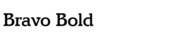 Bravo Bold font preview