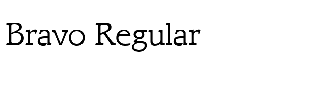 Bravo Regular font preview