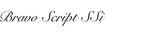 Bravo Script SSi font preview