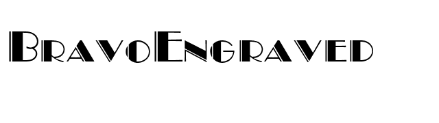 BravoEngraved font preview