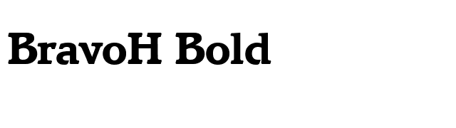 BravoH Bold font preview