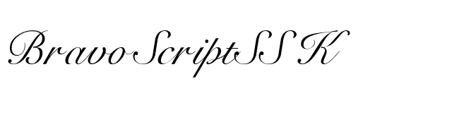 BravoScriptSSK font preview