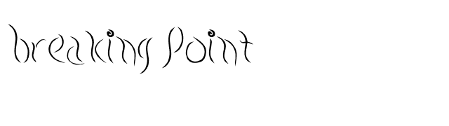 Breaking Point font preview