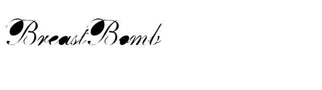 BreastBomb font preview