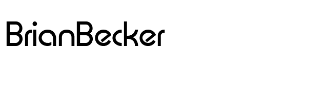 BrianBecker font preview