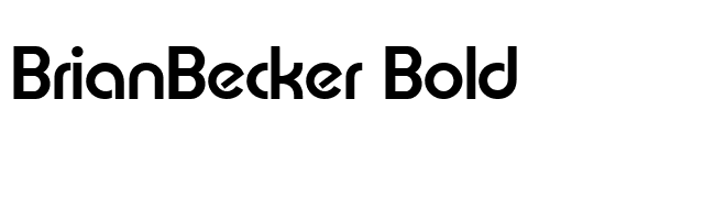 BrianBecker Bold font preview