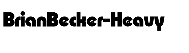 BrianBecker-Heavy font preview