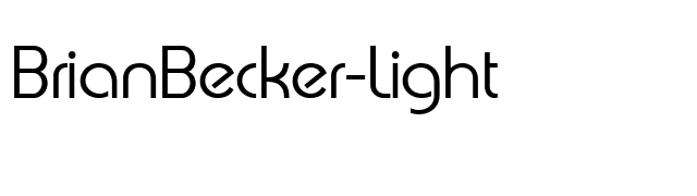 BrianBecker-Light font preview