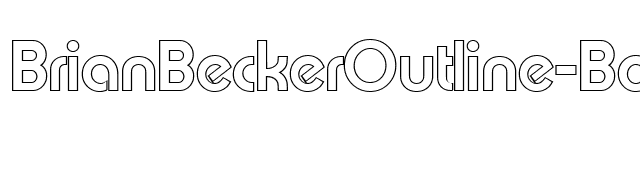 BrianBeckerOutline-Bold font preview