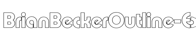 BrianBeckerOutline-ExtraBold-Regular font preview