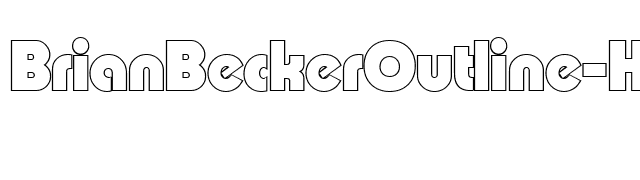 BrianBeckerOutline-Heavy font preview