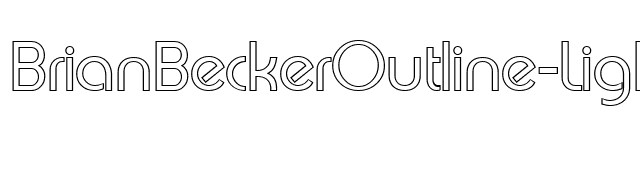 BrianBeckerOutline-Light-Regular font preview