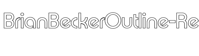 BrianBeckerOutline-Regular font preview