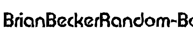 BrianBeckerRandom-Bold font preview