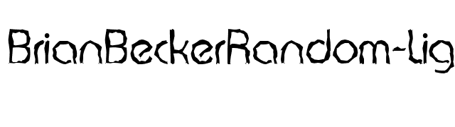 BrianBeckerRandom-Light-Regular font preview