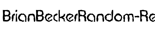 BrianBeckerRandom-Regular font preview