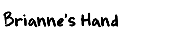 Brianne's Hand font preview