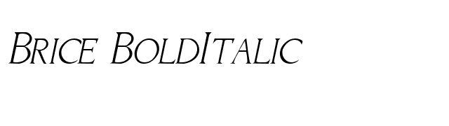 Brice BoldItalic font preview