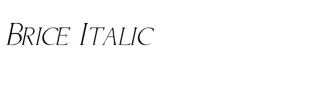 Brice Italic font preview