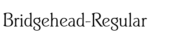 Bridgehead-Regular font preview