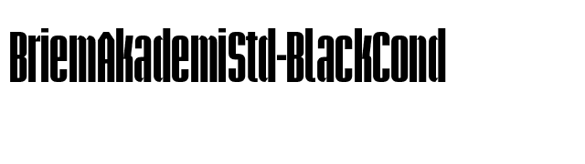 BriemAkademiStd-BlackCond font preview