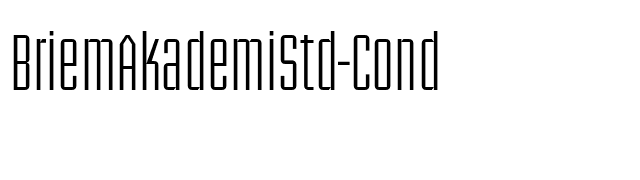 BriemAkademiStd-Cond font preview