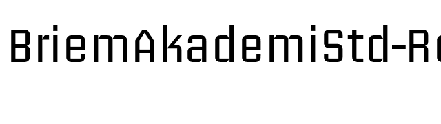 BriemAkademiStd-Regular font preview