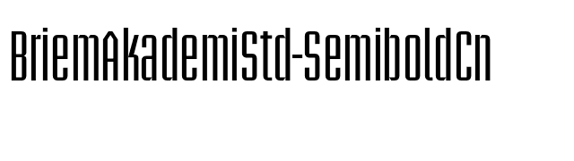 BriemAkademiStd-SemiboldCn font preview