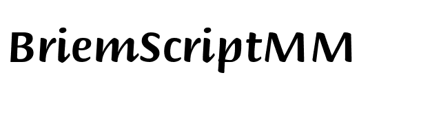 BriemScriptMM font preview