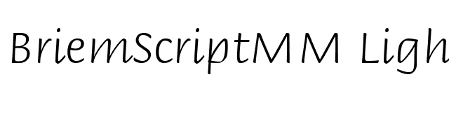 BriemScriptMM Light font preview