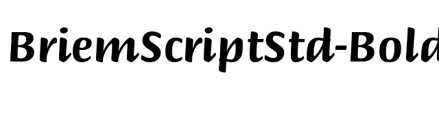 BriemScriptStd-Bold font preview