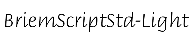 BriemScriptStd-Light font preview